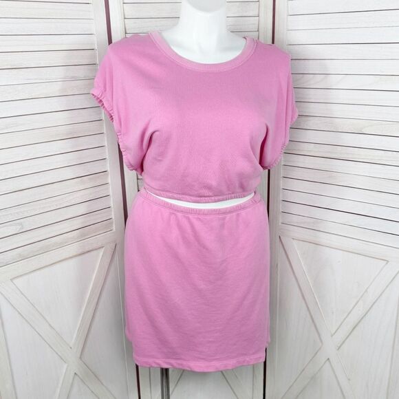 Offline by Aerie Weekend Fleece Cutout Front Casual Mini Dress Pink XXL - Picture 1 of 13